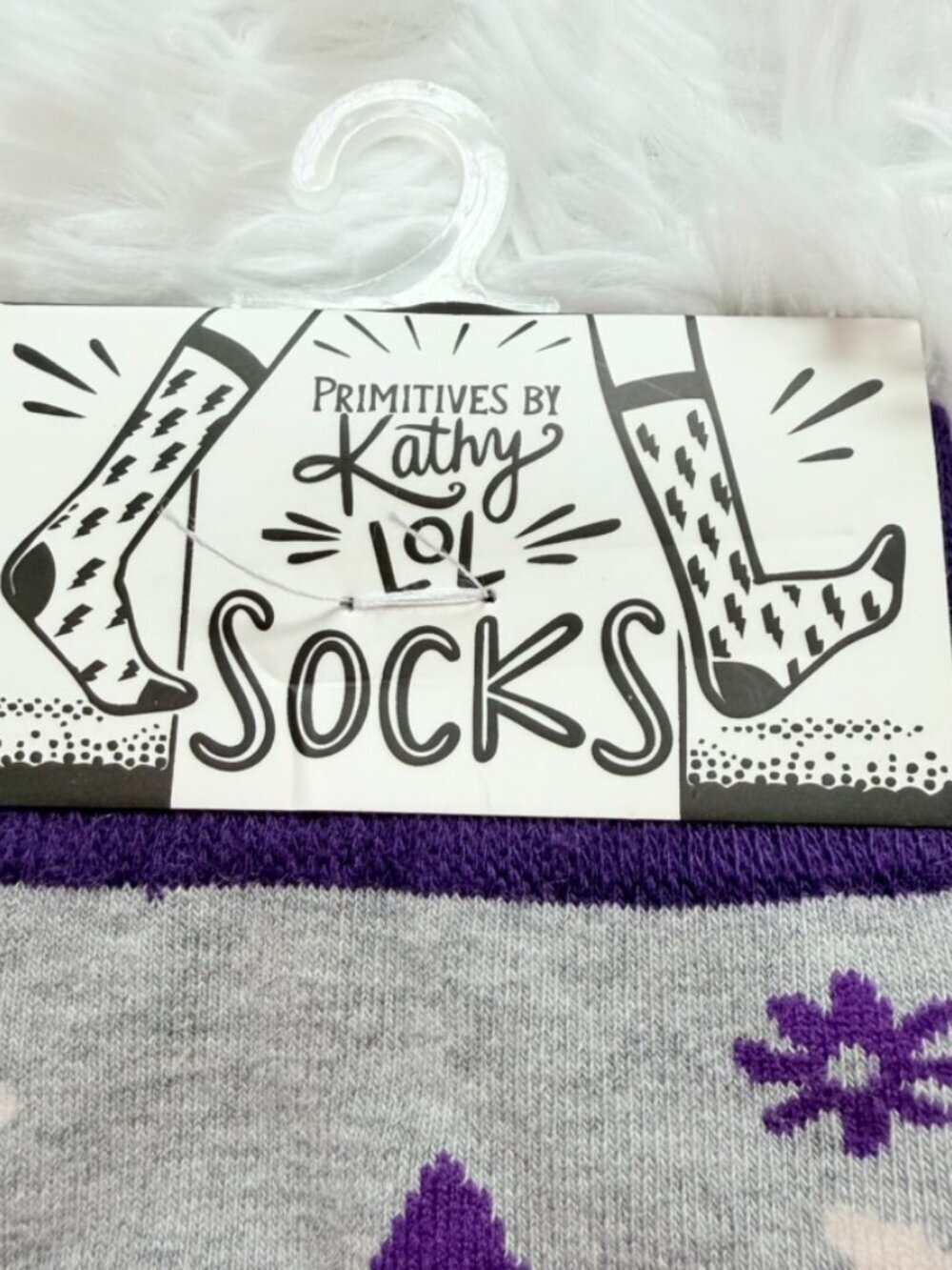 NWT Novelty Daughter Gift Socks Purple Floral Women’s One Size - Picture 6 of 6